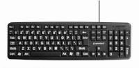 Gembird klaviatuur KB-US-103, Standard Keyboard, USB, Suurendatud tähtedega, must