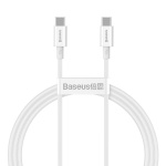 Baseus laadimiskaabel Superior Series USB-C to USB-C, 100W, 1m (valge)