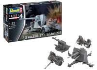 Revell liimitav mudel Vehicle 1/72 8,8CM Flak 37+SD.ANH.202