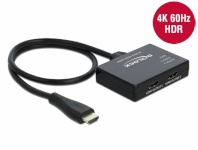 DeLOCK splitter 1 sisse 2 välja USB toide 4K 60Hz