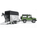 Bruder mänguauto Land Rover with Horse Trailer and Figurine