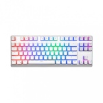 Modecom klaviatuur Mechanical Keyboard RGB Pudding Edition, valge