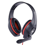 Gembird Gaming headset with volume control GHS-05-R Built-in mikrofon, punane/must, Wired, Over-Ear