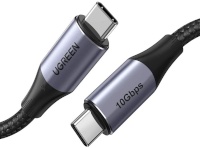 UGREEN laadimiskaabel US355 USB-C -> USB-C 3.1 Gen.2, PD, 5A, 100W, 4K, 10Gbps, 1m (must)