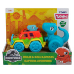 Tomy autode komplekt koos dinosaurus Chase'i ja Roll Raptorsiga, E73251