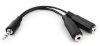 Cablexpert helikaabel 3.5mm Audio Splitter Cable 10cm must