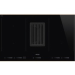 SMEG Õhupuhastiga pliidiplaat Dolce Stil Novo, 4 x induktsioon, 83 cm, 750 m3/h, 66 dB, must/vaskne serv