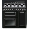 Smeg gaasipliit TR93BL Victoria, 6 x gaas, 3 x elektriahi, aurupuhastus, 90 cm, must