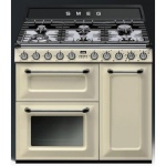 Smeg gaasipliit TR93P Victoria, 6 x gaas, 3 x elektriahi, aurupuhastus, 90 cm, kreem