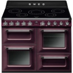 Smeg elektripliit TR4110IRW Victoria, 5 x induktsioon, 3 x elektriahi, aurupuhastus, 110 cm, veinipunane