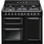 Smeg gaasipliit TR103BL Victoria, 6 x gaas, 3 x elektriahi, aurupuhastus, 100 x60 cm, must