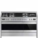 Smeg gaasipliit A581 Opera, 7 x gaas+grillplaat, 2 x elektriahi, pitsakivi, 150 cm, roostevaba teras