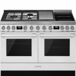 Smeg pliit CPF120IGMPWH Portofino, 3 x gaas + 2 x induktsioon + grillplaat, 2 x elektriahi, 120 cm, valge