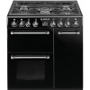 Smeg gaasipliit BM93BL Victoria, 5 x gaas, 3 x elektriahi, aurupuhastus, 90 cm, must