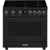 Smeg elektripliit C91IEA9 Mista, 90 cm, 5 x induktsioon, elektriahi, aurupuhastus, roostevaba teras