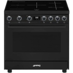 Smeg elektripliit C91IEA9 Mista, 90 cm, 5 x induktsioon, elektriahi, aurupuhastus, roostevaba teras