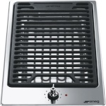 SMEG laavakivigrill PGF30B Linea + Classic, Domino, 31cm, "ultra low", roostevaba teras