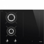 SMEG pliidiplaat PM3643D Classic, 2 x gaas, 2 x induktsioon, fle xi tsoon, 65cm, must, lõigatud serv