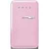 SMEG minibaar FAB5LPK5, 50-ndate stiil, 73 cm, 40 dB, elektrooniline juhtimine, pastellroosa, 34 l