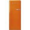 Smeg külmik FAB28LOR5 50-ndate stiil, 153 cm, 244/26 l, 35 dB, mehaaniline juhtimine, vasak, oranž