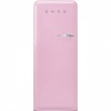 Smeg külmik FAB28LPK5 50-ndate stiil, 153 cm, 244/26 l, 35 dB, mehaaniline juhtimine, vasak, pastellroosa