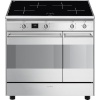 Smeg elektripliit CG92IXT9 Classic, 90 cm, 4 x induktsioon, 2 x elektriahi, aurupuhastus, roostevaba-teras