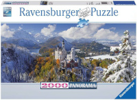 Ravensburger pusle Panorama Castle Neuschwanstein 2000-osaline 