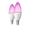 Philips nutipirnide komplekt Hue White & Color, 4W, B39, E14, 5,3W, 320lm, 2tk