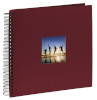 Hama fotoalbum Fine Art bordeaux punane 36x32 cm, spiraalalbum, 50 mustad lehed