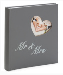 KPH fotoalbum Mr. & Mrs. hall-hõbedane 29x32 cm, Wedding Album, 60 valged lehed