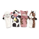 BGB Fun pehme mänguasi Farm Friends Hand Puppets Plastmass