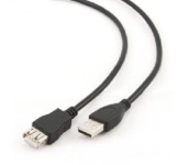 Gembird USB 2.0 A- A-socket 10ft cable black