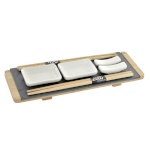 DKD Home Decor Sushi Komplekt pruun must naturaalne Bambus Laud 30x10x3,5cm (9tk) (30x10x3,5cm)