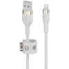 Belkin laadija Boost Charge Pro Flex USB-A Cable with Lightning Connector 3m, valge