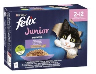 Purina Nestle kassitoit Felix Fantastic jelly Food for kittens in jelly beef, chicken, salmon, sardine - 12x 85 g