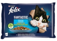 Purina Nestle kassitoit Felix Fantastic country flavors in jelly, salmon, trout with vegetables - 340g (4x 85 g)