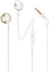 JBL juhtmega kõrvaklapid Tune 205 In-Ear Headphones, valge/kuldne