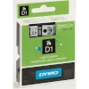 Dymo etiketiprinteri etiketid D1 6mm 43610 must/läbipaistev 