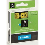 Dymo etiketiprinteri etiketid D1 6mm 43618 must/kollane 