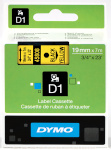 Dymo etiketiprinteri etiketid D1 19mm 45808 must/kollane 