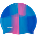 Crowell ujumismüts Swimming Silicone Multi Flame sinine-roosa 09