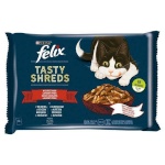 Purina Nestle kassitoit FELIX Tasty Shreds with beef and chicken - 4x 80g