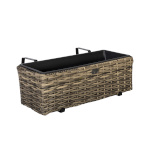 H4Y rõdu lillekast WICKER 60x19xH18cm, beež