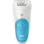 Braun epilaator 5-545GS Wet & Dry Silk-épil Electric Epilator, valge/sinine