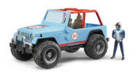 BRUDER auto Jeep Cross Country Racer with figure sinine 