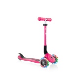 Globber tõukeratas LED-tuledega 437-110 Junior Foldable Wheel Lights, fuksia