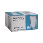 Arcoroc Klaas Conique läbipaistev Klaas (6tk) (8cl)