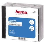 Hama CD/DVD karbid Standard Double Jewel Case (44745), 5tk läbipaistev/must
