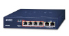 Planet switch FSD-604HP network Unmanaged Fast Ethernet (10/100) Power over Ethernet (PoE) sinine