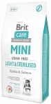 Brit kuivtoit koerale Care Mini Light & Sterilised Rabbit, Salmon 2kg